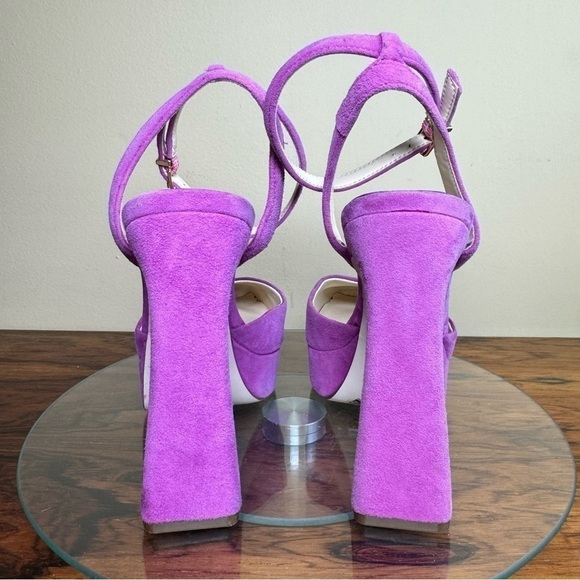 Jessica Simpson Deirae Suede Ankle Strap Platform Pump in Orchid - Picture 12 of 16